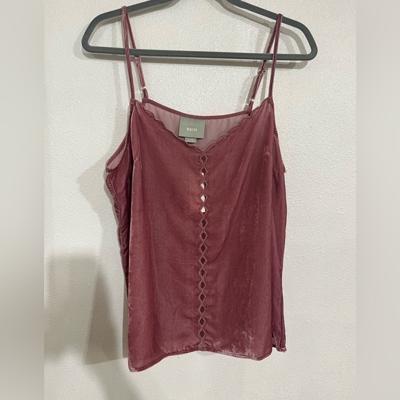 Maeve Anthropology, camel, large NWT Light velvet Rose color boho  hobo - Picture 3 of 11